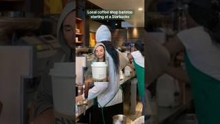 STARBUCKS vs. LOCAL COFFEE SHOP BARISTAS  #barista