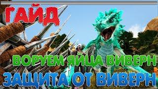 ARK: Survival Evolved (Crystal Isles) Гайд - Воруем яйца Виверн, защита от Виверн.