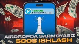 Airdropda sarmoyasiz 500$ ishlash. Internetda pul ishlash 2023