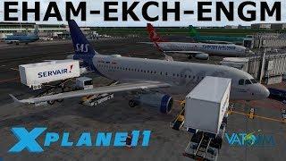 X-Plane 11 | ***BSS Sound pack A319*** | A319 | VATSIM | Amsterdam, Copenhagen & Oslo