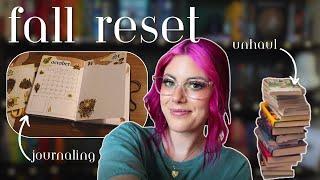 october/fall reset vlog || picking my tbr, unhauling books, updating my reading journal & organizing