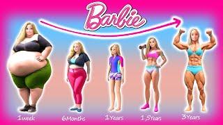 Barbie - From Fat to Muscle Transformation / Growing Up Compilation I Poppy Bo