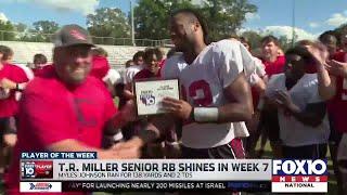 The Rich’s Car Wash Player of the Week is T.R. Miller senior running back Myles Johnson