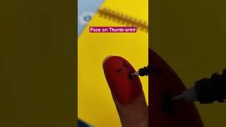 face  on thumb-print (part-1) #art #drawing #shorts