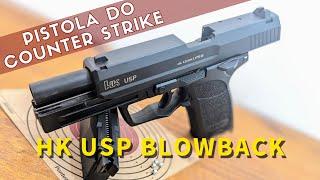 Pistola HK USP Blowback Airgun 4,5mm Full Metal Co2