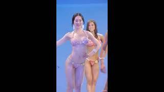 Korean beautiful model dancing