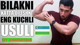 Bilak chiqarish usullari eng kuchli usul uy sharoitida | bilak kattalashtirish | Triceps va Biceps