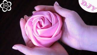 Роза Скрученная из Ткани / DIY Fabric Flowers