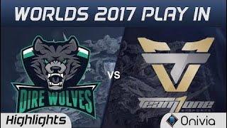 #1 DW vs ONE Tiebreaker Highlights World Championship 2017 Play In Dire Wolves vs Team One by Onivi