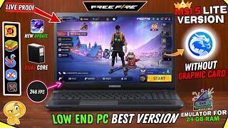 New Msi App Player Lite Emulator For Low End Pc/Laptop 2025 | Dual Core Pc Mai Free Fire 120FPS Mai