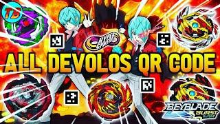 ALL DEVOLOS QR CODES + ECLIPSE DEVOLOS GAME PLAY BEYBLADE BURST SURGE!!