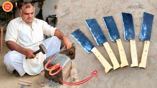 Amazing Process of making five Knives from an old Spring