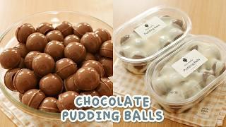 GEMES dan NYOKLAT BANGET!! CHOCOLATE PUDDING BALLS dengan Saus Vla Vanilla