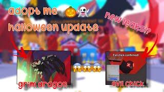 the new GRIM DRAGON and EVIL CHICK?! | adopt me halloween update leaks 2024