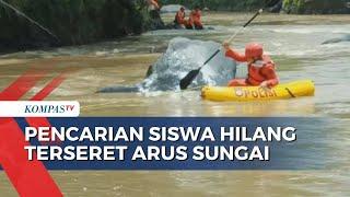 Pencarian Siswa Madrasah yang Hilang Terseret Arus Sungai Citanduy saat Ikuti Kegiatan Sekolah