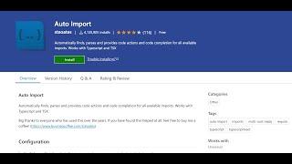 Auto Import : extension - Visual Studio Code