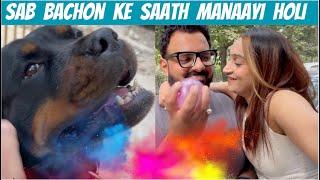 Sab Bachon Ke Saath Kari Holi Celebrate: Happy Holi Everyone !!!