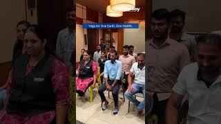 Chair Yoga at Work | Worbay Celebrates International Yoga Day ‍ | #worbay #yogadaycelebration