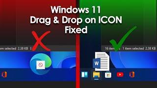 Windows 11 Drag and Drop on Icon | Not Working | Fixed Issue | Registry | Tech Trophy