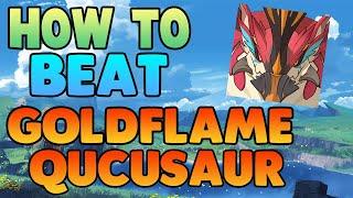 How to EASILY Beat Goldflame Qucusaur Tyrant in Genshin Impact - Free to Play Friendly!