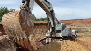 Liebherr 984 Excavator Loading Trucks With Two Passes - Labrianidis Mining Works - 4k