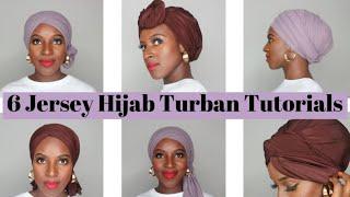 Turban Tutorial - 6 Ways to tie a jersey (stretchy) hijab | Aishcream | 2019