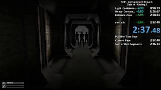 SCP: Containment Breach Any% Gate A Ending 1 Speedrun in 2:37 |  SCP Containment Breach Speedrun