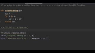 No Talking - Python string reverse without inbuilt function