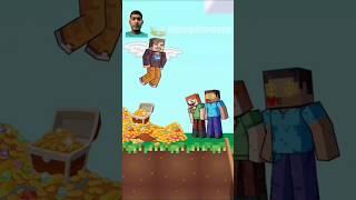 "Steve & Alex Family VS Noob Family | Who Deserves Help? Dinotoons #minecraftshorts #steve #noob"