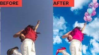 How to CLICK self portrait at HOME | How to EDIT pictures | How to Click Sky Pictures and Edit them