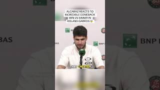 “Cheaters don’t win” - Carlos Alcaraz Postmatch interview - Sinner vs Alcaraz - Roland Garros