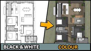 ArchiCAD Tutorial: Master Coloured Plans - 2 min