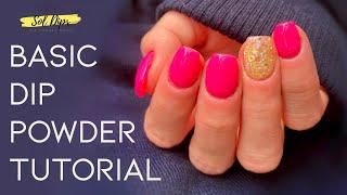 Dip Powder Nails At Home  | Solid and Glitter Application Tutorial | Sol Dips