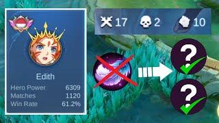 THE REASON I STOP USING FEATHER ON EDITH! BUILD EDITH TOP GLOBAL KILL 17 ON HIGH RANK! 