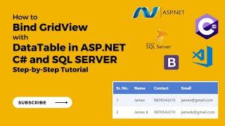 How to Bind GridView with DataTable in ASP.NET C# and SQL SERVER: Step-by-Step Tutorial