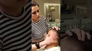 RELAXING ASMR EAR MASSAGE WITH TURKISH LADY BARBER  #relax #massage #ladybarber