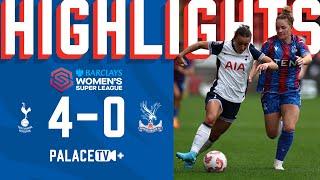 Women's Super League Highlights: Tottenham Hotspur 4-0 Crystal Palace