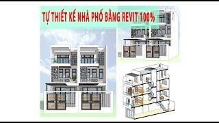 TỰ THIẾT KẾ NHÀ PHỐ BẰNG REVIT 100% - Test Template tự tạo