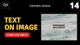 How to write text on image in HTML and CSS | Coding Ninja