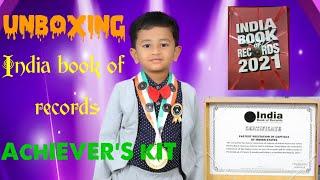 unboxing INDIA BOOK OF RECORDS achiever's pack / FASTEST RECITATION OF CAPITALS OF INDIAN STATES