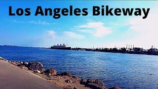 Bike Ride on the Los Angeles Bikeway, Long Beach, CA [4K]