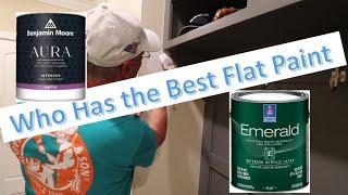 Who Has The Best Flat (Matte) Paint?  Testing Benjamin Moore Aura VS Sherwin Williams Emerald