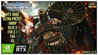 God Of War Ragnarok RTX 4060 + i5 12400F | 1080p, Max Preset | DLSS, FSR 3.1, TAA + Frame Generation