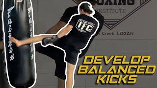 Muay Thai Heavy Bag Drills: Develop Balanced Kicks | The Fight Centre