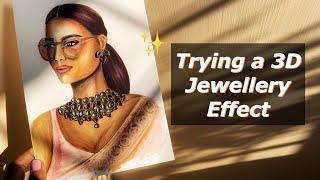 Fashion Portrait | 3D Jewellery Effect | Art Studio by Srabani