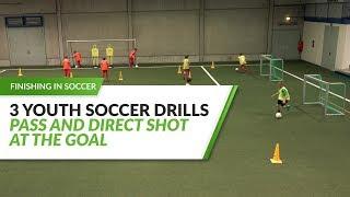 3 Soccer Shooting Drills - Improve Finishing after a direct Pass