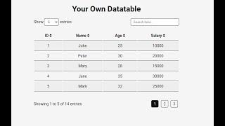 Don't use DataTables plugin anymore. Create your own datatable | HTML, CSS, JavaScript | Demo