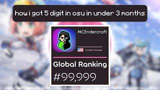 how i got 5 digit in osu! in under 3 months