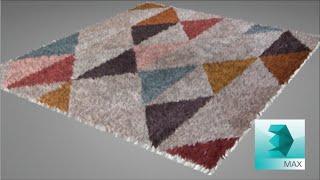 Rug Modling in 3D max with hair and fur modifier