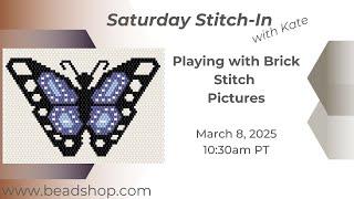 Saturday Stitch-In with Kate Brick Stitch Butterfly Patch